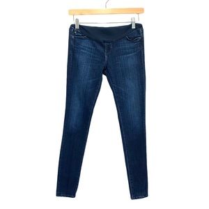 AG Adriano Goldschmied Super Skinny Full Panel Dark Wash Maternity Jeans Size 25